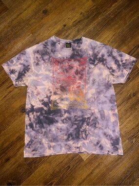 Lucky Brand Vintage Purple Acid Wash Skeleton Graphic Classic Fit Shirt Size XL